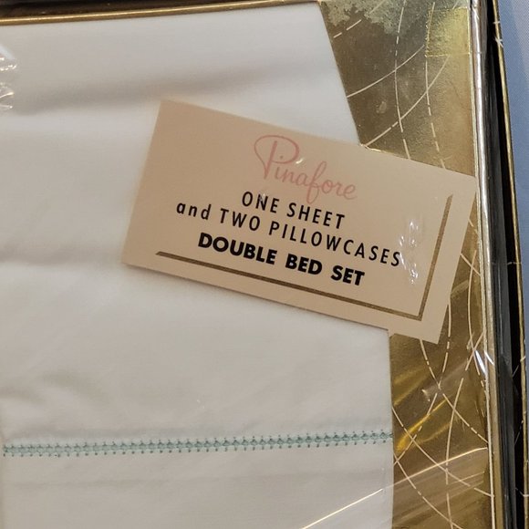 Dan River Combed Percale Sheet Set Double Flat Sheet 2 Pillow Cases Original Box - Picture 3 of 14